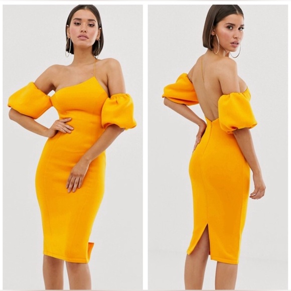 Yellow Scuba ASOS Dress - Picture 1 of 4